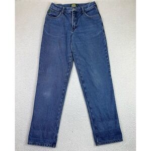 Cabela's Flannel Lined Insulated Jeans Womens 10 Tall Blue High Rise Straight